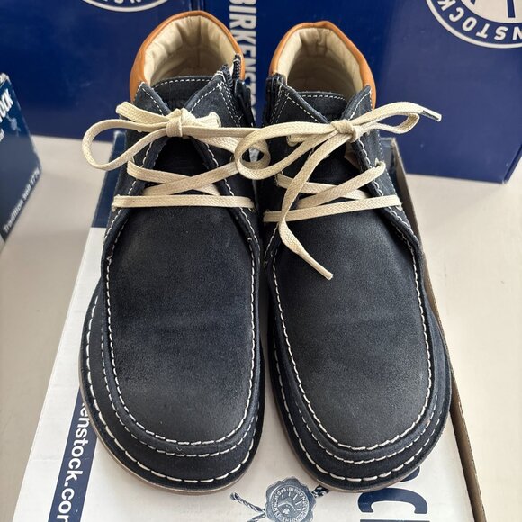 NIB | Birkenstock Pasadena Lace Up Ankle Boot Navy Blue Regular Width EU 37 - Picture 6 of 10